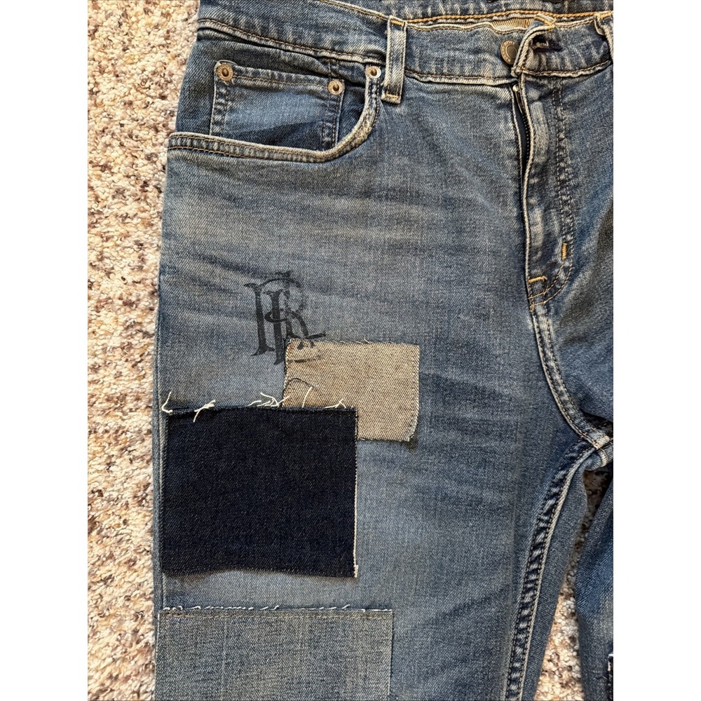 Polo Ralph Lauren Women's Patchwork Blue Jeans Size 10 High Rise Med Wash Ankle - Picture 2 of 10